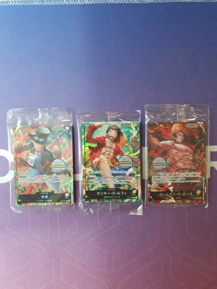 [38] (Set) Ace, Luffy and Sabo Foil Southeast Asian Championship 2023 Promos