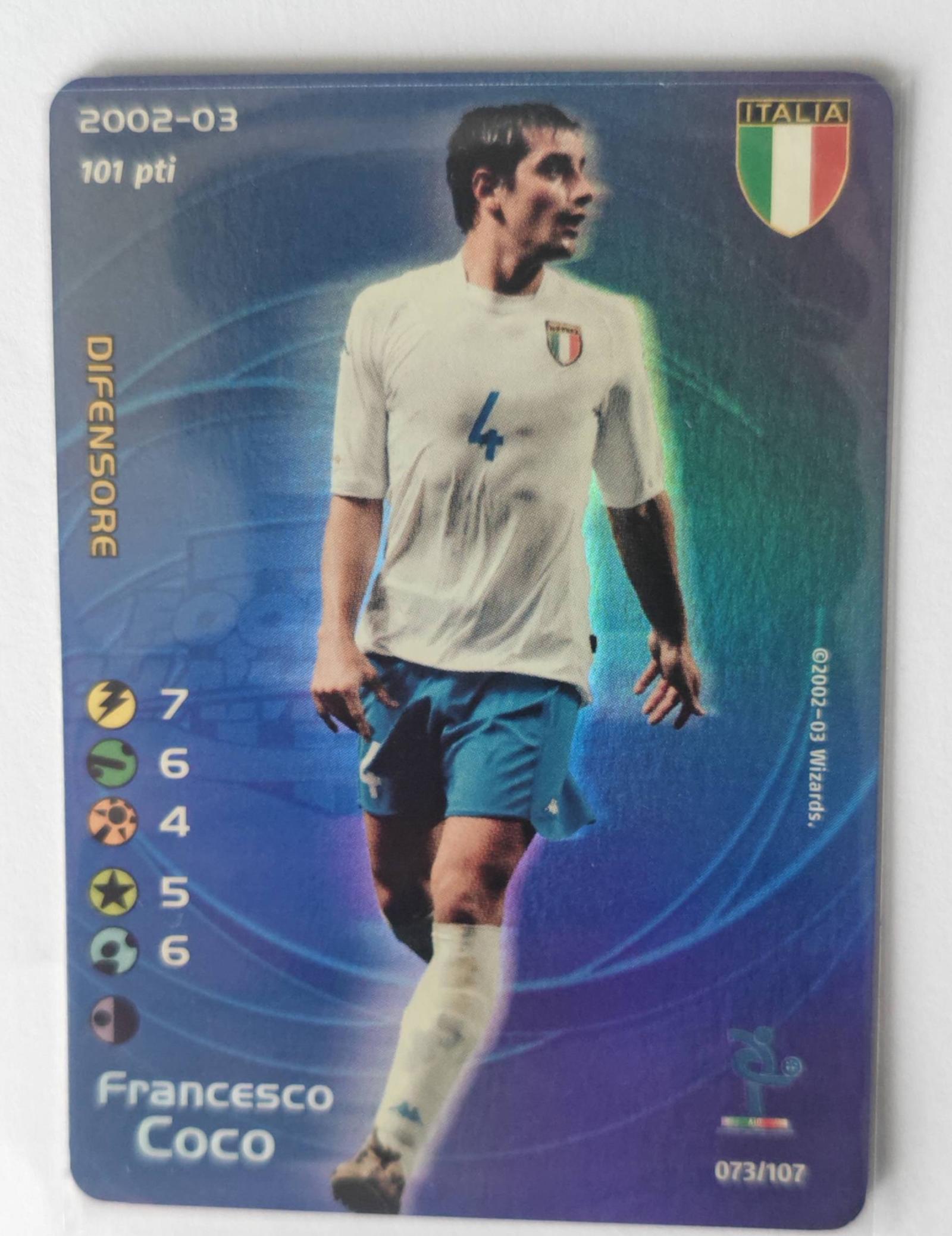 Francesco Coco Football Champions Card 2002-03 Italy #73 FOIL