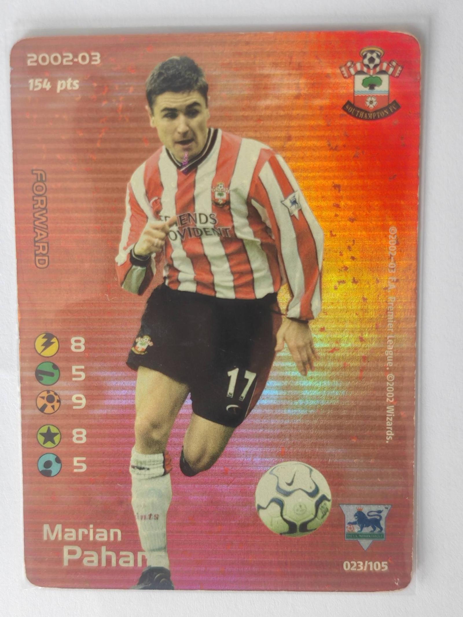 Marian Pahars Subbuteo Football Trading Card 023/105 2002-03 Season FOIL