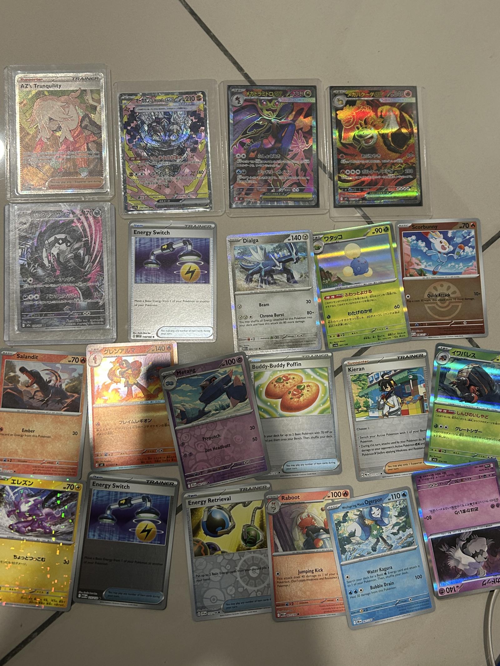 Mixed Lot of Japanese Pokémon TCG Cards Including Trainers and Pokémon